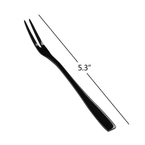 Teyyvn 8-Piece Fruit Forks, Stainless Steel 2-Prong Fork, Bistro Cocktail Fork - Image 2