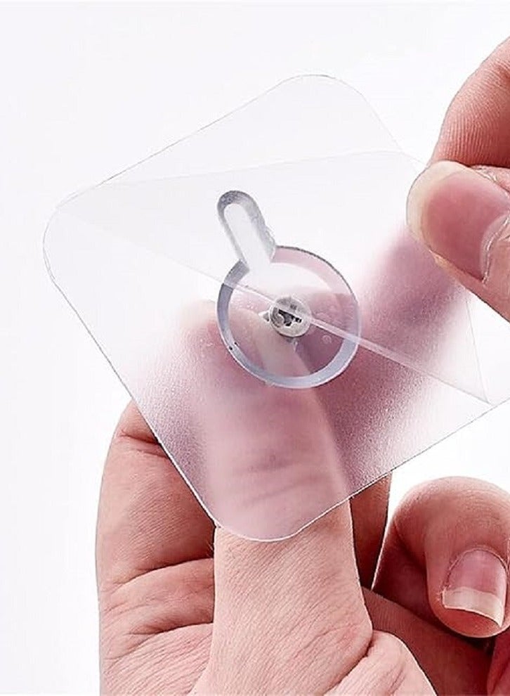 10-خطافات تعليق لاصقة للتعليق على الحائط -خطاف حائط لاصق قوي بدون ثقب،- خطاف تعليق لاصق لا يترك أثرا للحمام والمطبخ وغرفة الاستحمام-ياتي من 10 خطافات - Image 1