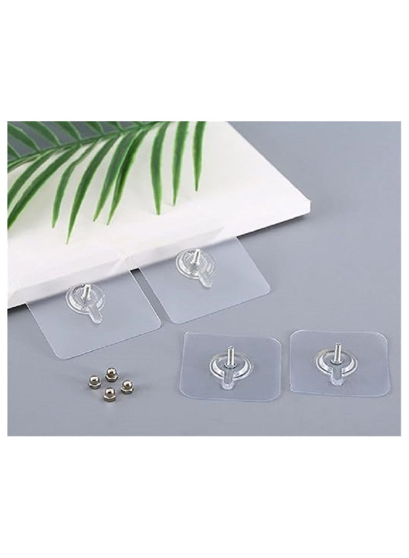 10-خطافات تعليق لاصقة للتعليق على الحائط -خطاف حائط لاصق قوي بدون ثقب،- خطاف تعليق لاصق لا يترك أثرا للحمام والمطبخ وغرفة الاستحمام-ياتي من 10 خطافات - Image 3