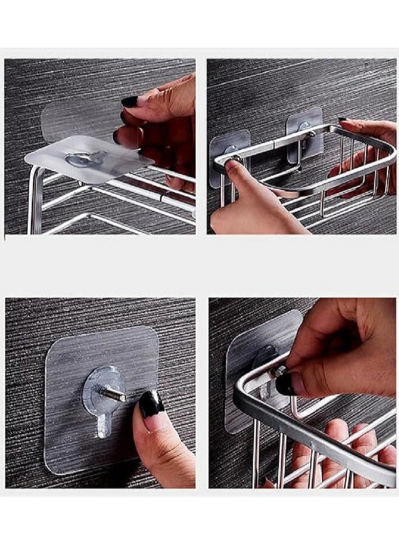 10-خطافات تعليق لاصقة للتعليق على الحائط -خطاف حائط لاصق قوي بدون ثقب،- خطاف تعليق لاصق لا يترك أثرا للحمام والمطبخ وغرفة الاستحمام-ياتي من 10 خطافات - Image 4