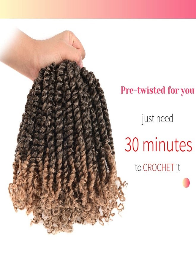 BOHOBABE Crochet Passion Twist Hair Pretwisted 10 Inch Short Pre-looped Passion Twist Crochet Braiding Hair 8 Packs (T27) - Image 4