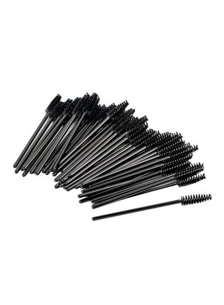 50-Piece Disposable Eyelash Mascara Wands Brushes black