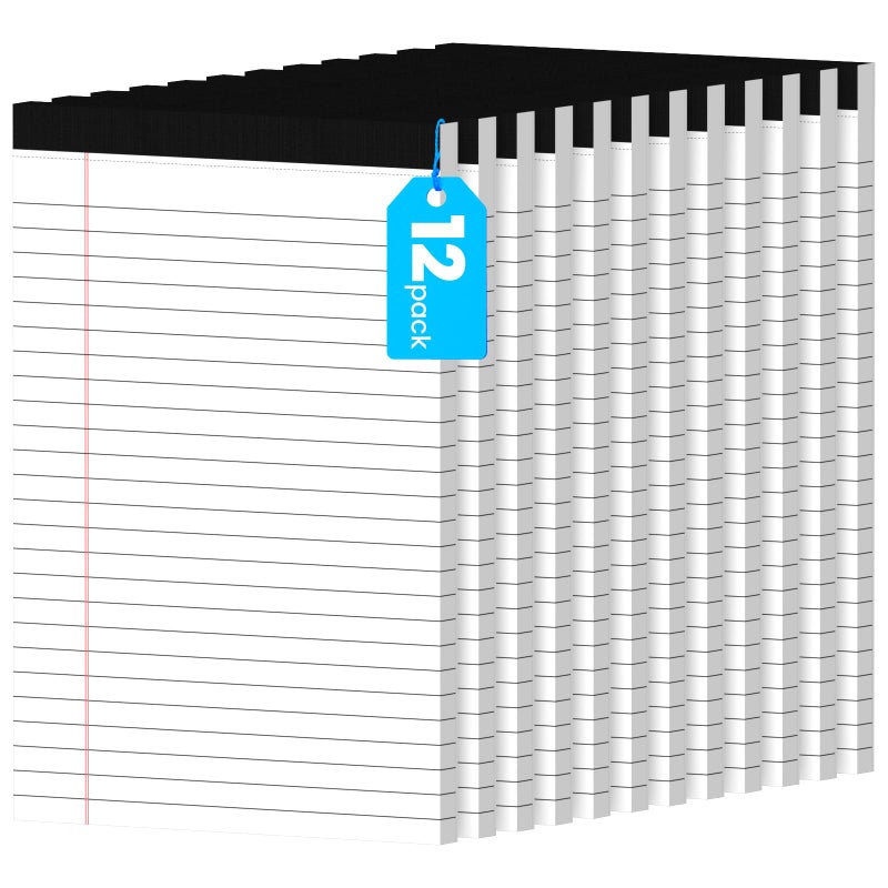 Ciphyfee 12pcs Small Note Pads, White Notepads 5x8 College Ruled Notebook, Writing Pads 5 x 8, Legal Pads, Pad Paper Perforate Notebooks for Work, Message, School, Office Supplies,30 Sheets/Pack - Image 1