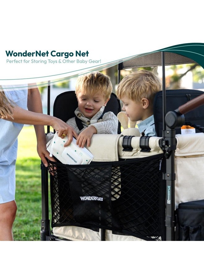 WONDERFOLD Heavy Duty Stroller Wagon Cargo Net for Extra Storage Space with Super Strechable Netting & Large Storage Capacity (Fits W2 & W4 Wagons Only), Black - Image 5