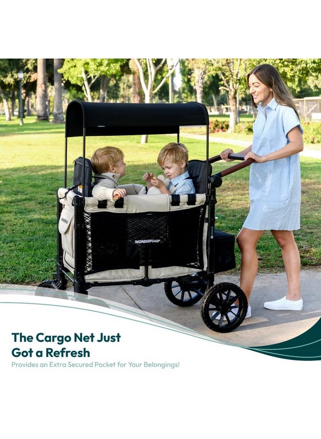 WONDERFOLD Heavy Duty Stroller Wagon Cargo Net for Extra Storage Space with Super Strechable Netting & Large Storage Capacity (Fits W2 & W4 Wagons Only), Black - Image 2