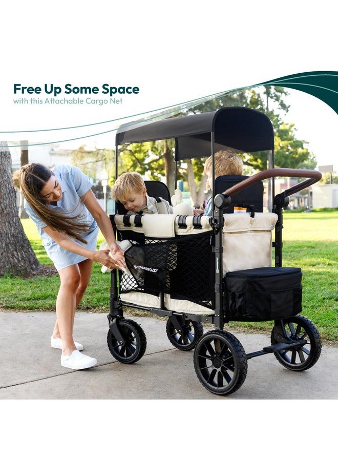WONDERFOLD Heavy Duty Stroller Wagon Cargo Net for Extra Storage Space with Super Strechable Netting & Large Storage Capacity (Fits W2 & W4 Wagons Only), Black - Image 4