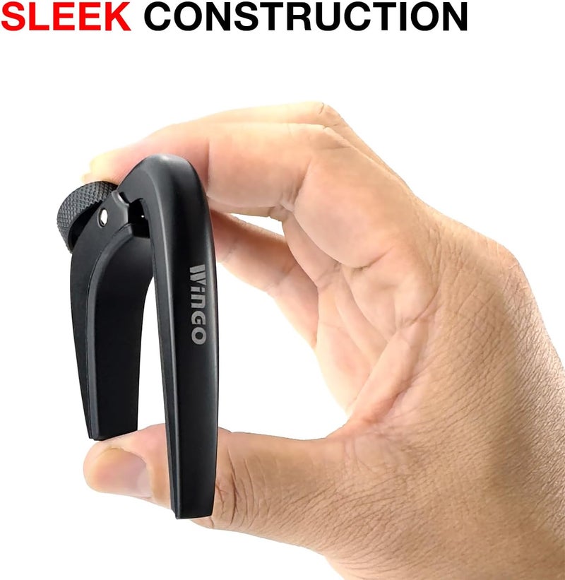 Wingo Guitar Capo Pro-Perfect Tension Capotraste -Black - Image 4