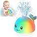 WAVISA Baby Bath Toys Light Up Whale Bath Toy Sprinkler for Babies 61218 Months Bath Toys for Kids 13 Toddler Fountain Bathtub Toys Baby Easter Basket Stuffers 1 2 3 Year Old Boys Girls Birthday Gifts - Image 3