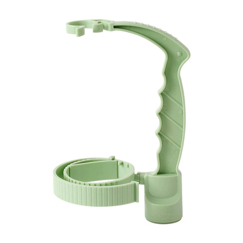 Adjustable beverage bottle handle holder with pouring handle and storage rack; multi-purpose oil bottle/beverage holder with lid and handle. - Image 5