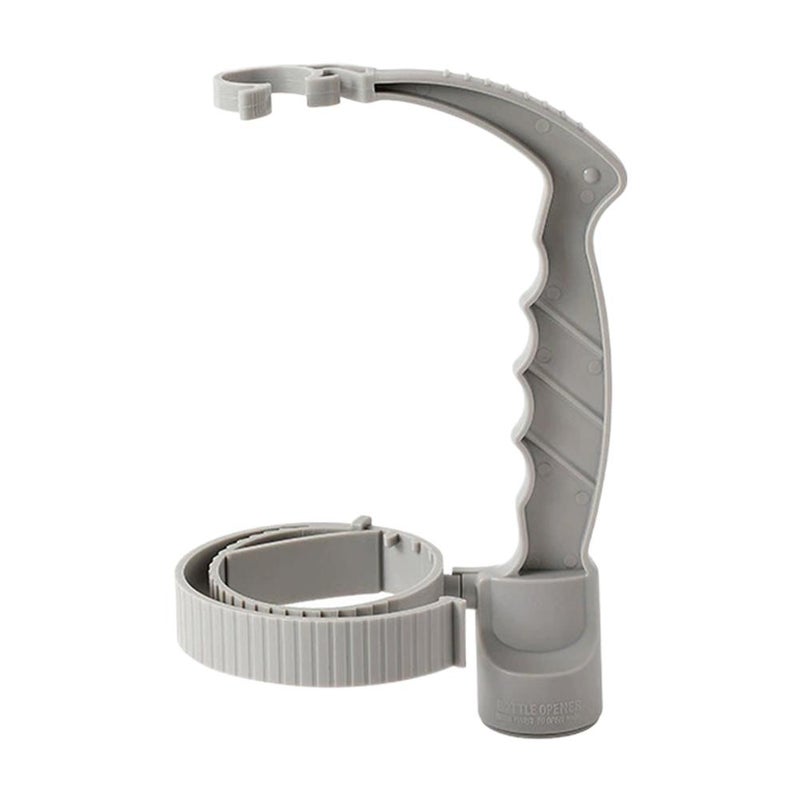 Adjustable beverage bottle handle holder with pouring handle and storage rack; multi-purpose oil bottle/beverage holder with lid and handle. - Image 4