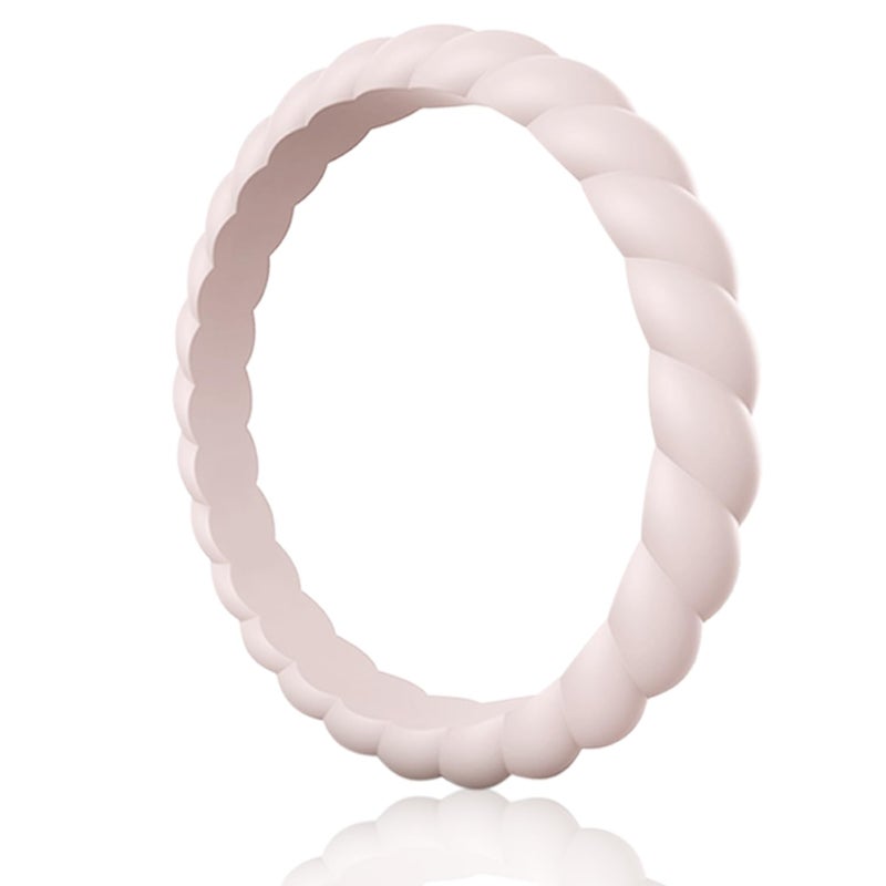 Egnaro Women'S Bridal Rings Sets  Thin And Stackable Rubber Rings Women Wedding Bands - 2.5Mm Width - 1.8Mm Thick - Image 1