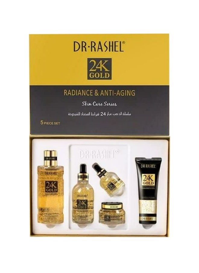 DR. RASHEL 24K Gold Radiance And Anti-Aging Skin Care 5 Piece Set  - Image 1