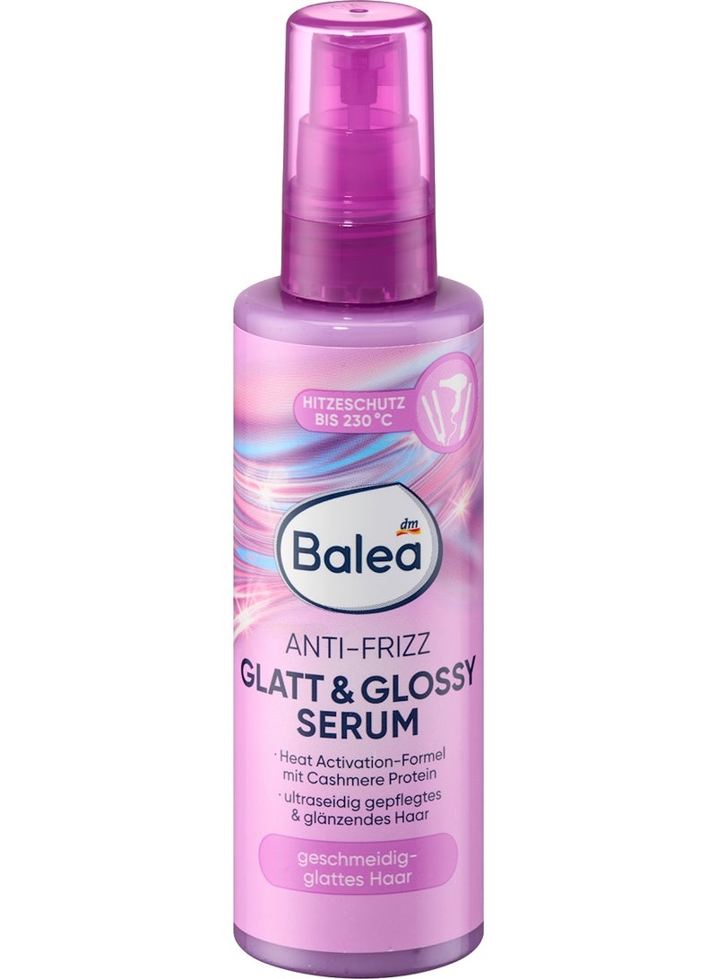 Balea Anti-Frizz Glatt & Glossy Hair Serum with Heat Protection, 100ml - Image 1