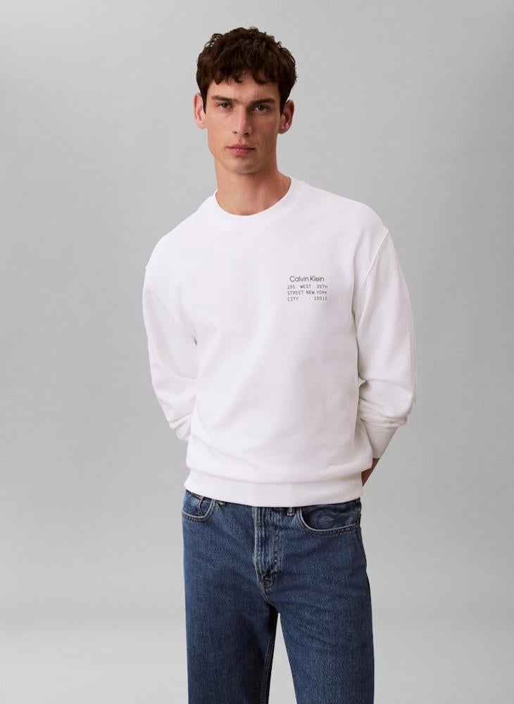 Calvin Klein Jeans Graphic Crew Neck Terry Sweatshirt - Image 1