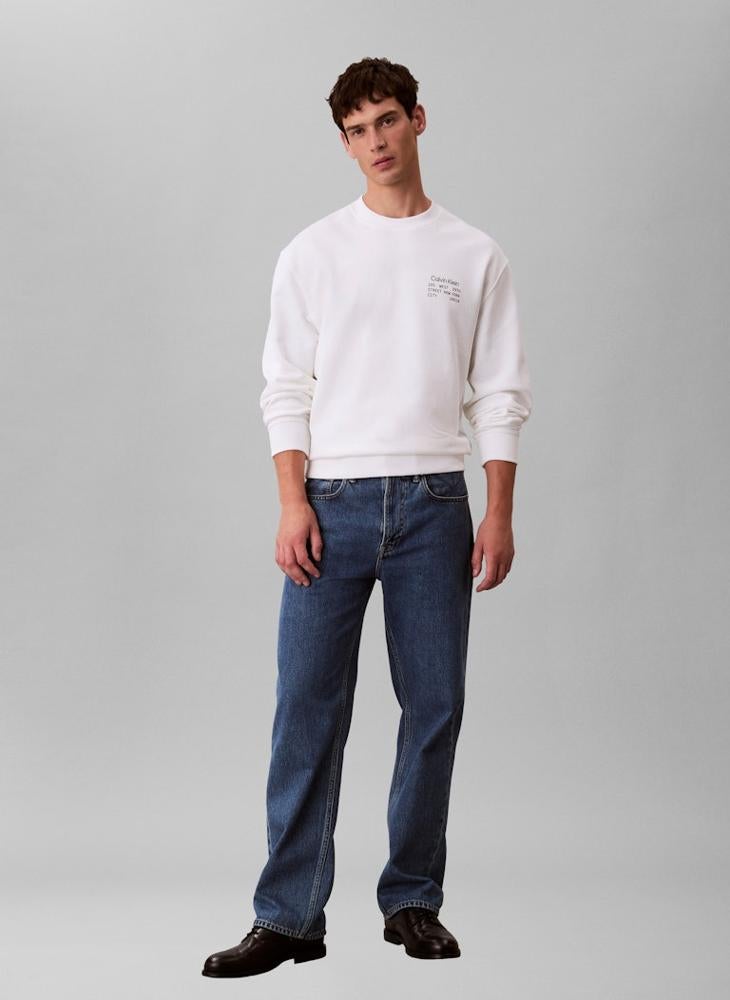 Calvin Klein Jeans Graphic Crew Neck Terry Sweatshirt - Image 5