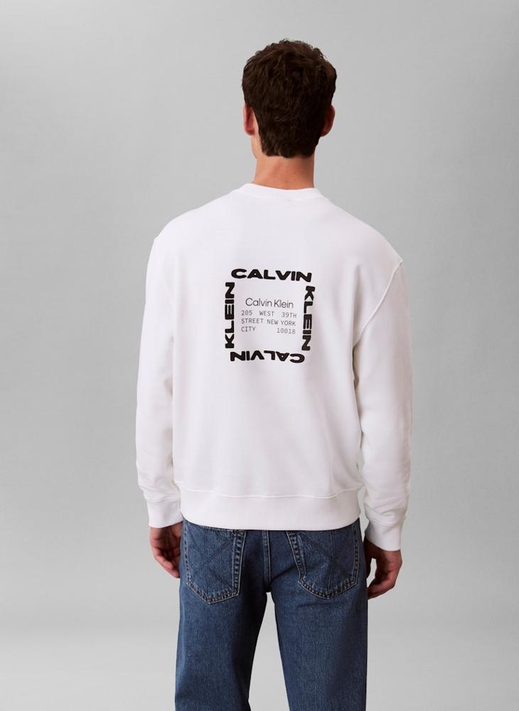Calvin Klein Jeans Graphic Crew Neck Terry Sweatshirt - Image 2