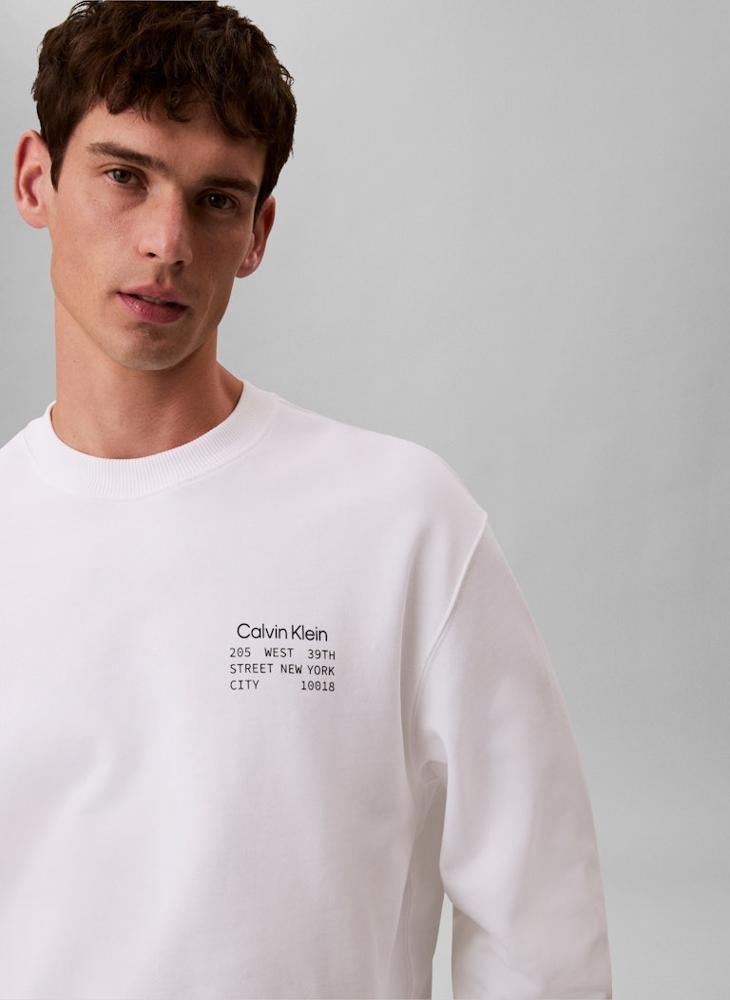 Calvin Klein Jeans Graphic Crew Neck Terry Sweatshirt - Image 4