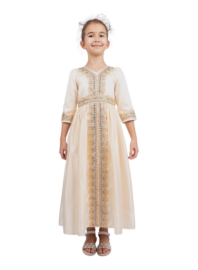 دىدانيالا جلابية دانييلا بلوم ذهبي كريمي - Image 1