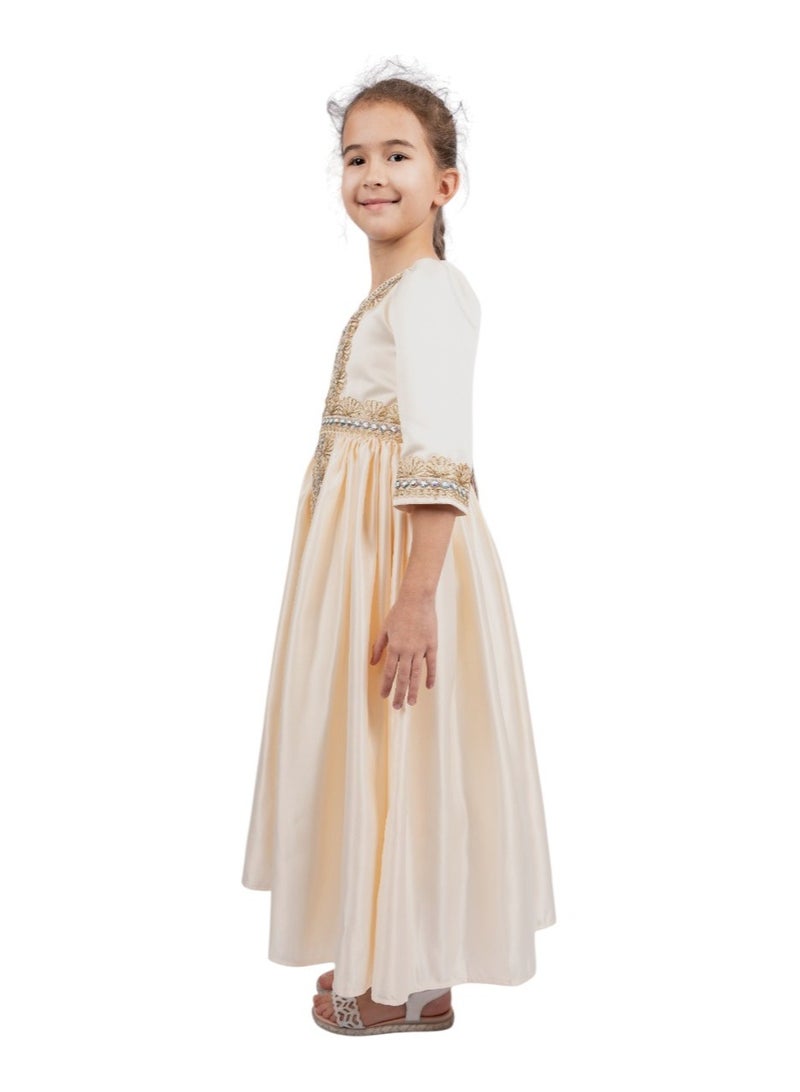 دىدانيالا جلابية دانييلا بلوم ذهبي كريمي - Image 4