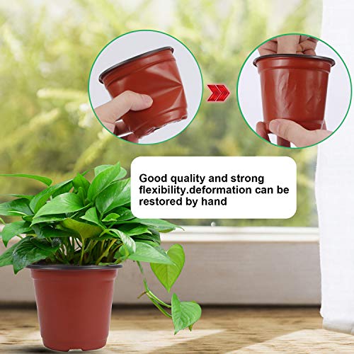 Augshy 250-Pack 4 Inch Plant Nursery Pots Seed Starting Pots Containers with 300 Labels for Indoor Outdoor Usage - Image 5