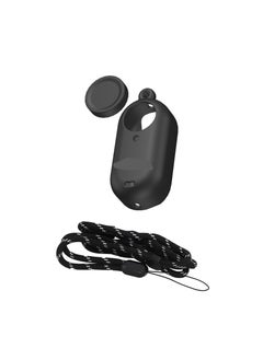 SYOSI GO 3 Action Camera Silicone Cover, Lens Protector, Neck Strap Bundle for Insta360 Go 3 Action Camera Outdoor/Travel Accessories, Anti-Scratch & Protective Skin(Black)  - Image 1