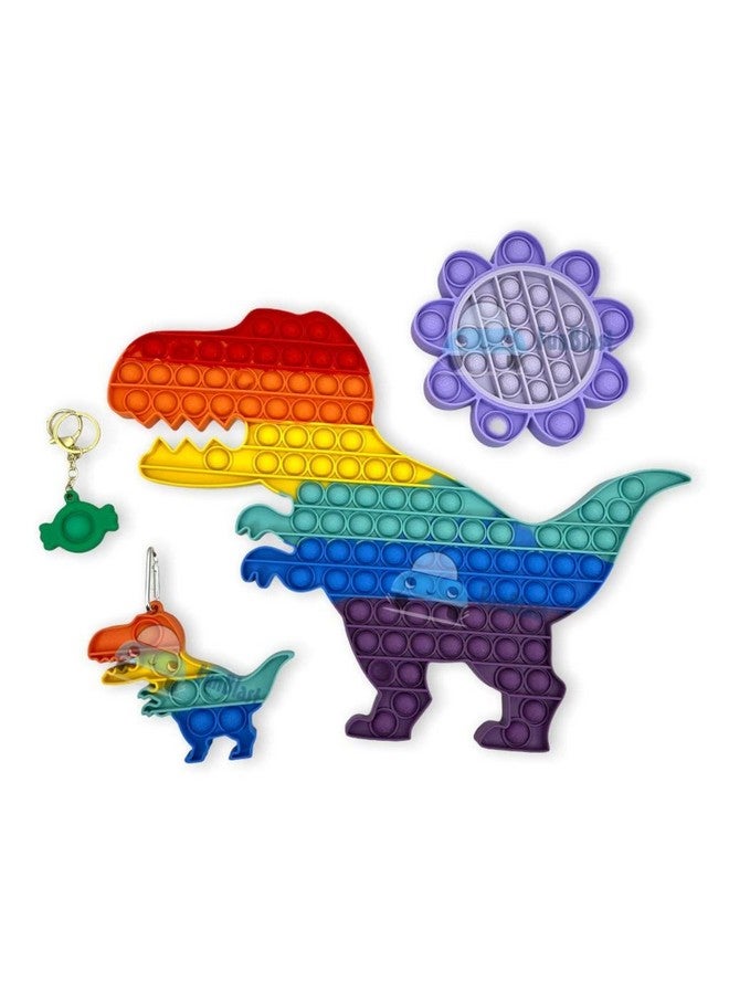 FunBlast Pop It - Popit Game, Poppet for Kids, Pop It Toy, Pop It Toys for Kids, Jumbo Dolphin Pop it Fidget Toy, Pop It Fidget Toy, Pop It Big, Pop It for Girls, Pop It for Boys, Stress Relief Toys (Pack of 4 Pcs) - Image 5