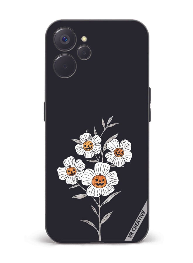 VR CREATIVE Protective Case Cover For Realme 10 5G Halloween Flower Design Multicolour - Image 1