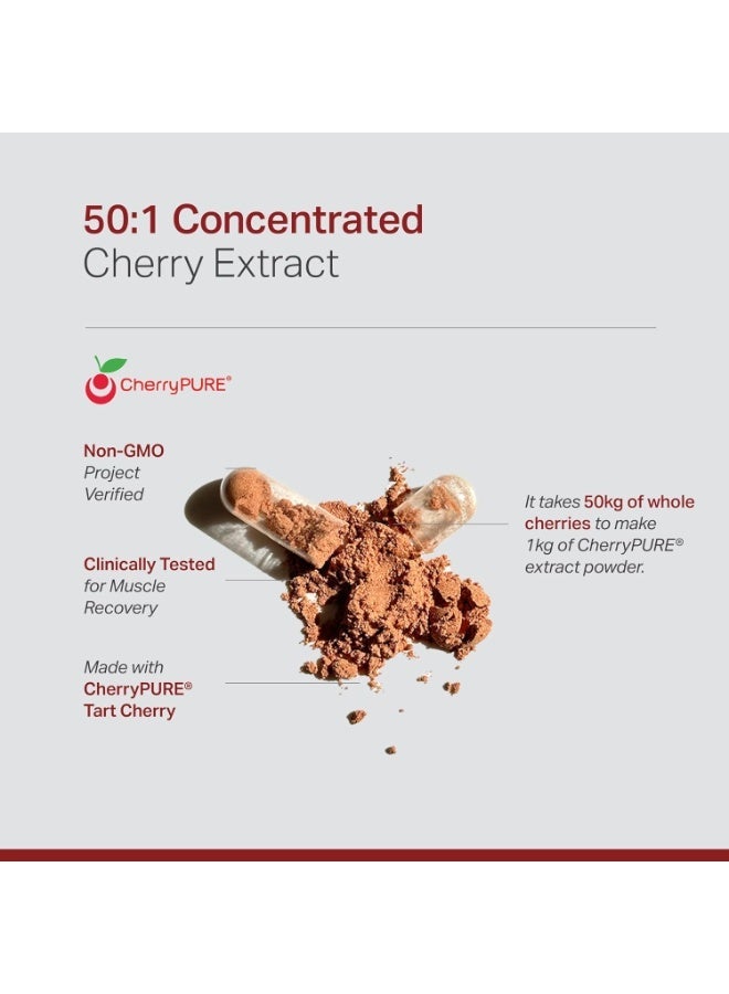 ANEW VITA Montmorency Tart Cherry Capsules for Gout & Muscles, CherryPURE 50:1 Concentrate eq. 25,000 mg, Non-GMO, Gluten-Free & Vegan, Made in the USA, 120-Count, 4-Month Supply - Image 3