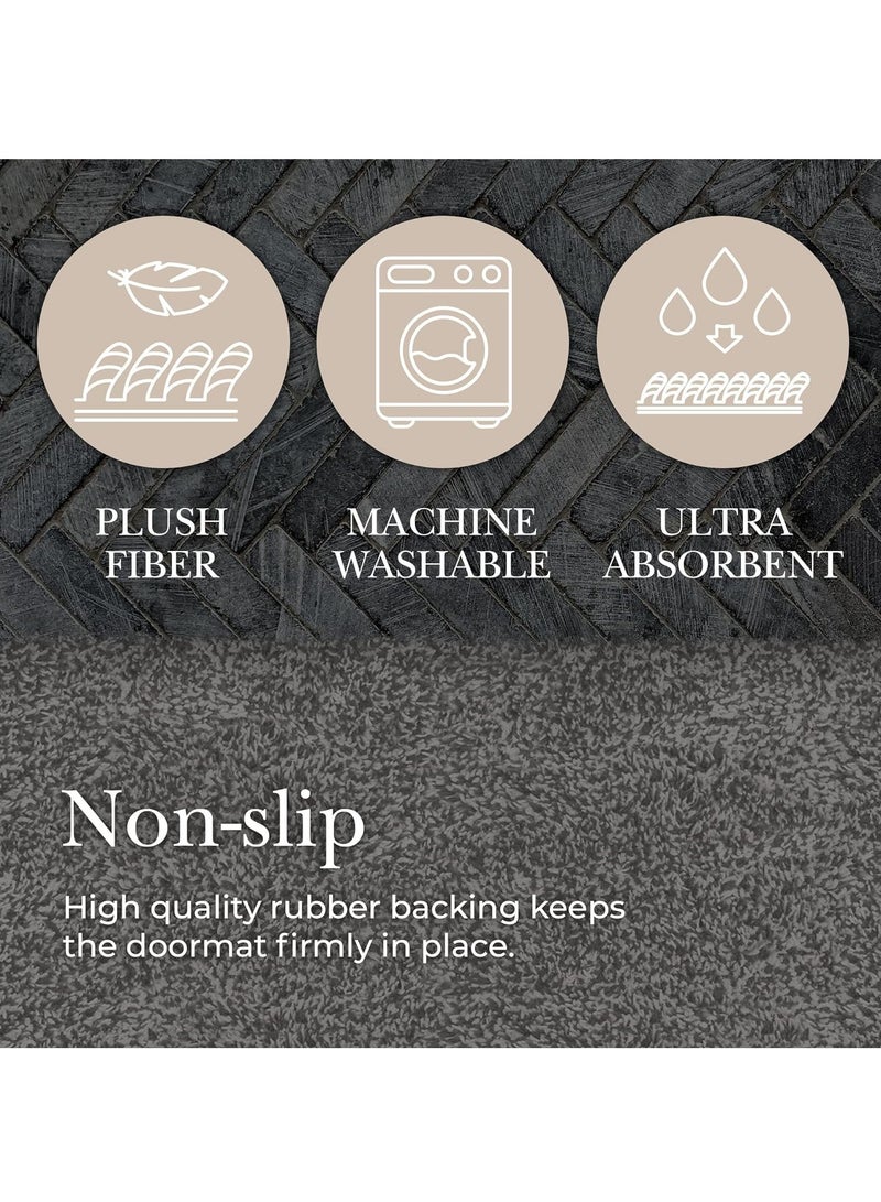RATSAW Door Mat Indoor Entrance 60cm X 90cm Entryway Rugs Indoor Super Absorbent Washable Microfiber Rugs for Entryway Non Slip Door Mat Indoor Entrance Indoor Door Mat  - Image 5