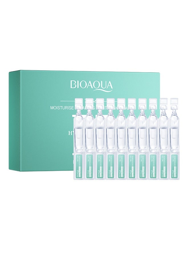 BIOAQUA Hyaluronic Acid Sub-Polish Serum, Deep Hydrating Facial Ampoules in 30 Single-Use Vials, Plumping Moisturizer & Pre-Makeup Prep - Image 1