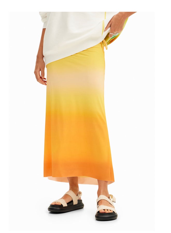 DESIGUAL تنورة متوسطة الطول من ديجراديه  - Image 2