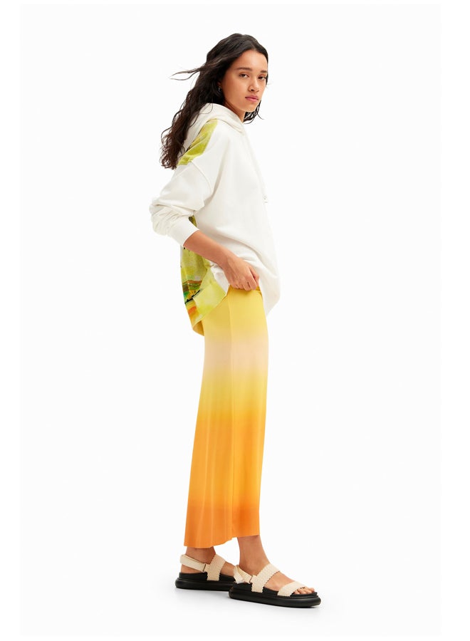 DESIGUAL تنورة متوسطة الطول من ديجراديه  - Image 3