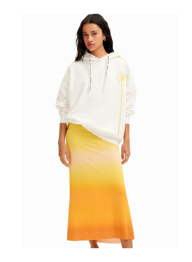 DESIGUAL تنورة متوسطة الطول من ديجراديه  - Image 1