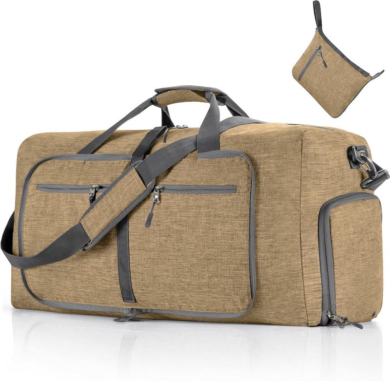 Vomgomfom Travel Duffle Bag for Men, 65L Foldable Travel Duffel Bag with Shoes Compartment Overnight Bag for Men Women Waterproof & Tear Resistant - Image 1