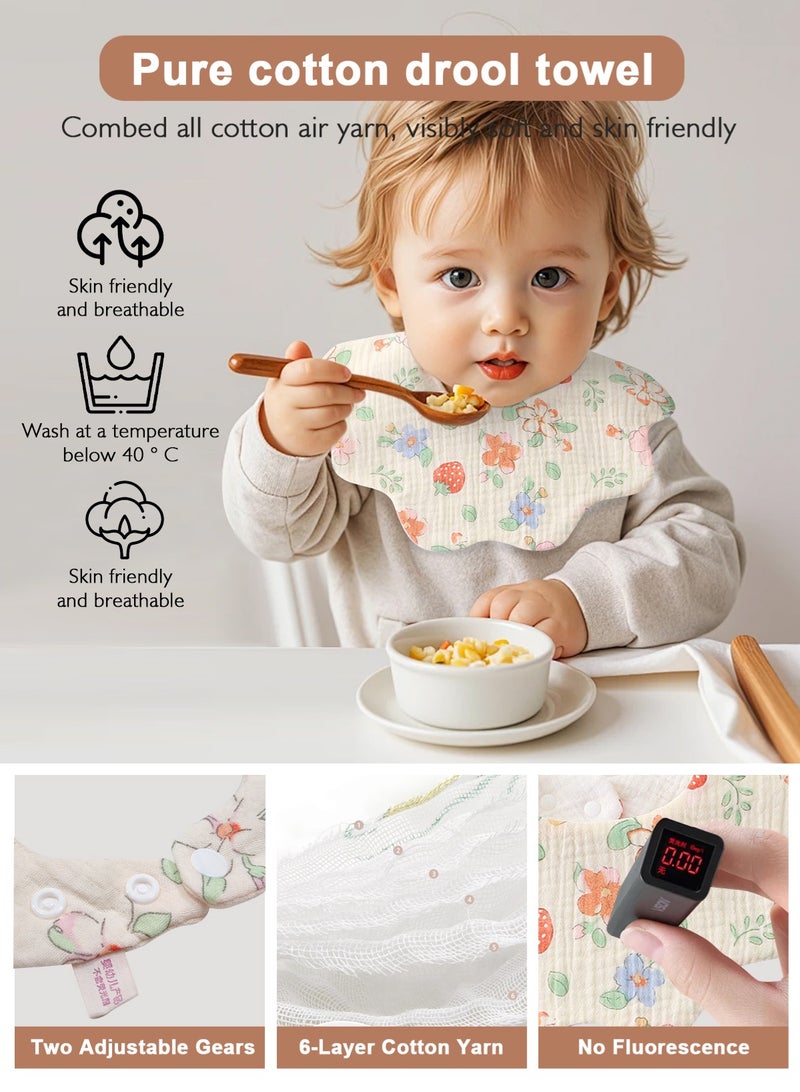 URbazaar Baby Bath Towel, Hooded Baby Bath Towel, Super Absorbent Baby Towel, with Small Towel and Baby Bibs, Bath Towels for Girls and Boys (White) - Image 3