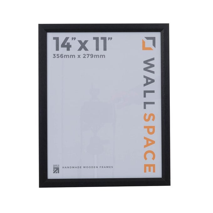 14X11 BLACK FRAME BEVELLED WOODEN BLACK PICTURE FRAME 14X11 INCHES GRAINED WOOD 11X14 BLACK FRAMES SOLID WOOD REAL GLASS PICTURE FRAME