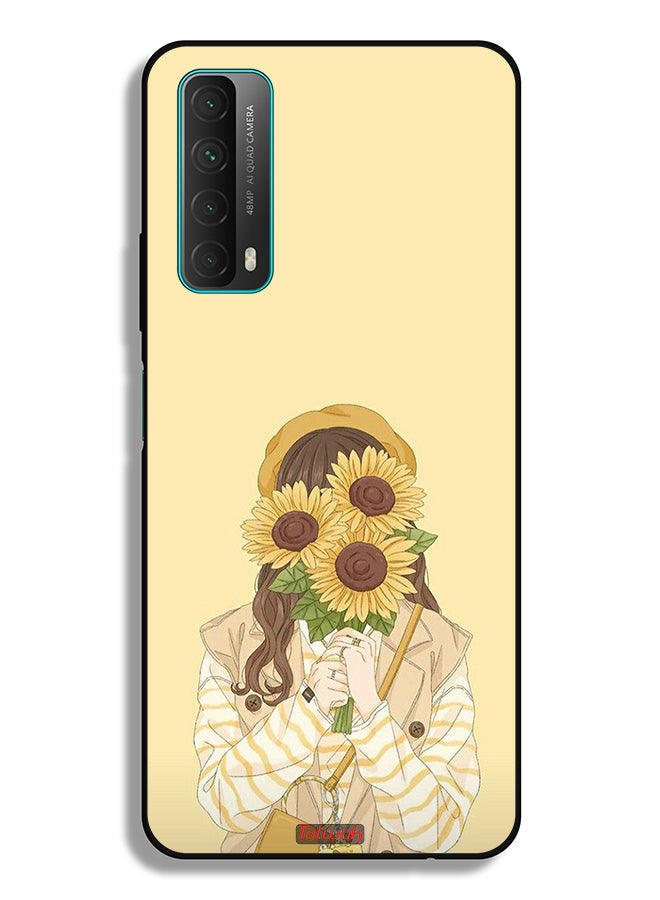 Tolwak Huawei Y7a Protective Case Cover Hide Face With Sunflowers - Image 2