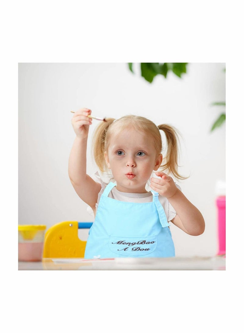 NIBEMINENT Kids Apron Waterproof And Sleeves Lion Print Cooking Painting Baking Smock For Toddler Boys Girls - Image 4