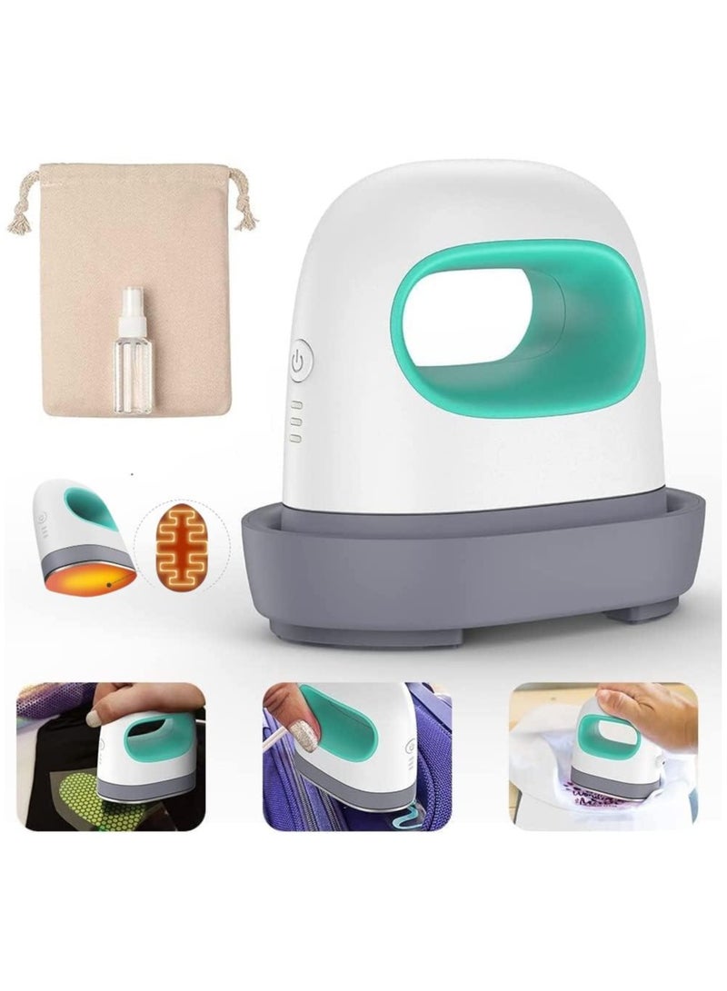 Mini Easy Heat Press,Portable Heat Press Machine for T Shirts Shoes and Hats, Pressing Machine for Heating Transfer, DIY Family Shirt Printing Green  - Image 1