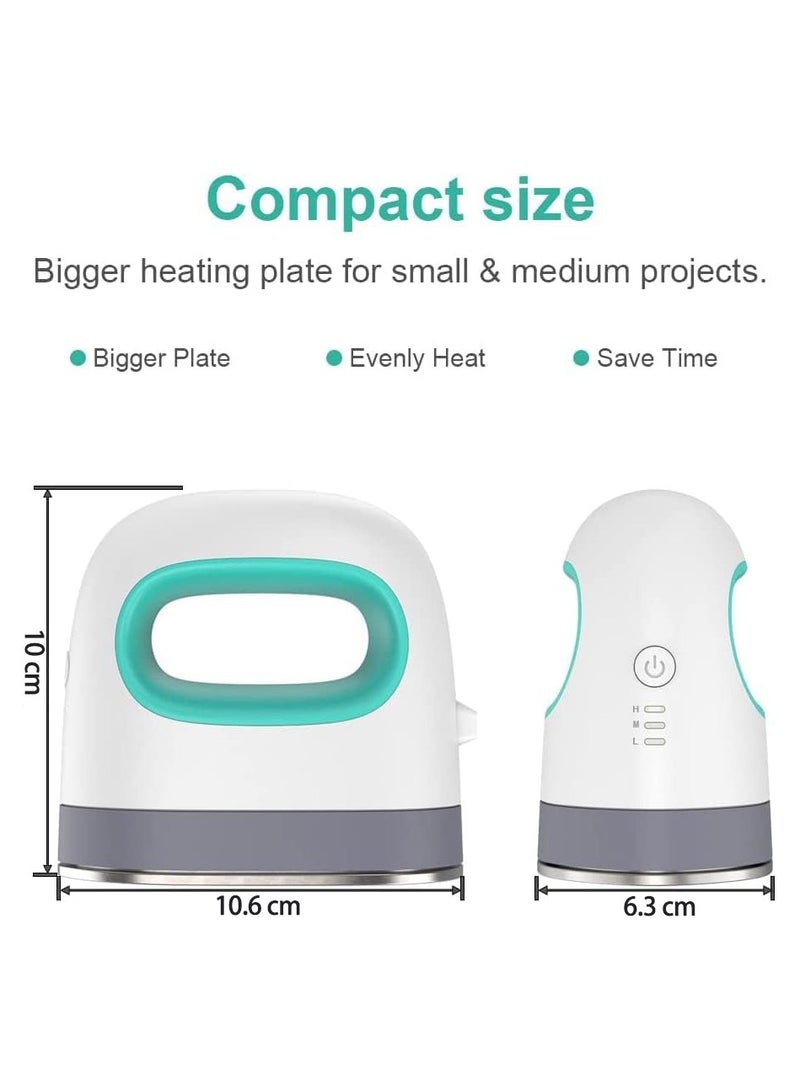 Mini Easy Heat Press,Portable Heat Press Machine for T Shirts Shoes and Hats, Pressing Machine for Heating Transfer, DIY Family Shirt Printing Green  - Image 4