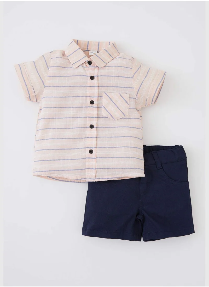 DeFacto 2 Pack BabyBoy Regular Fit Shirt Neck Short Sleeve Woven Set