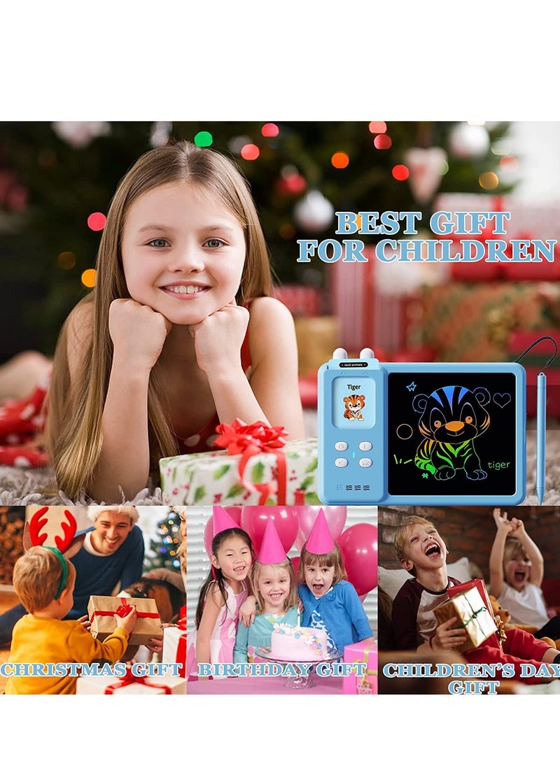 Audible Learning Toy, 224 PCS Talking Flashcards, Audible Flash Cards with Sound Effects, LCD Writing Tablet Educational Learning, Words Toys,Toddlers Birthday Gift for 2-7 Years Kids BLUE - Image 3