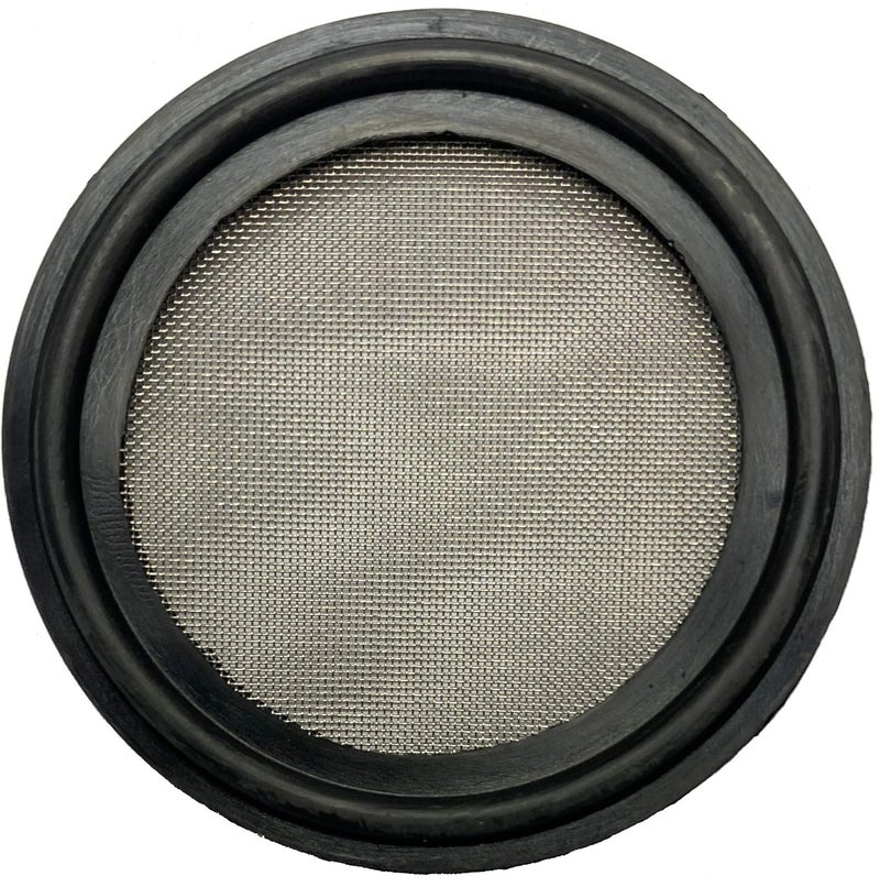 DR.COMPONENT 1.5" Sanitary Tri-Clamp Gaskets (Pack of 2), Bonded Type Screen (#60 Mesh/ 250 μm) Gaskets, Black EPDM - Image 1