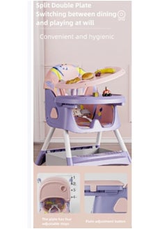 FULL JOY Adjustable Multifunctional Portable Foldable Dining Highchair With Removable Tray  - Image 2