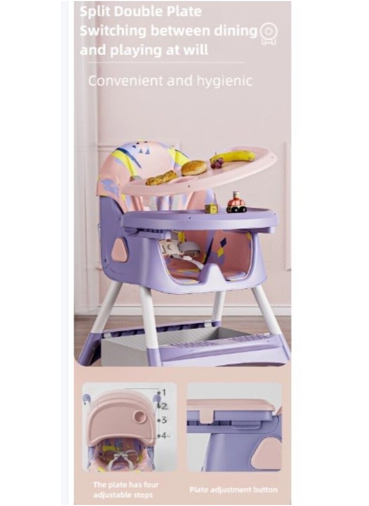 FULL JOY - Adjustable Multifunctional Portable Foldable Dining Highchair With Removable Tray - Image 1