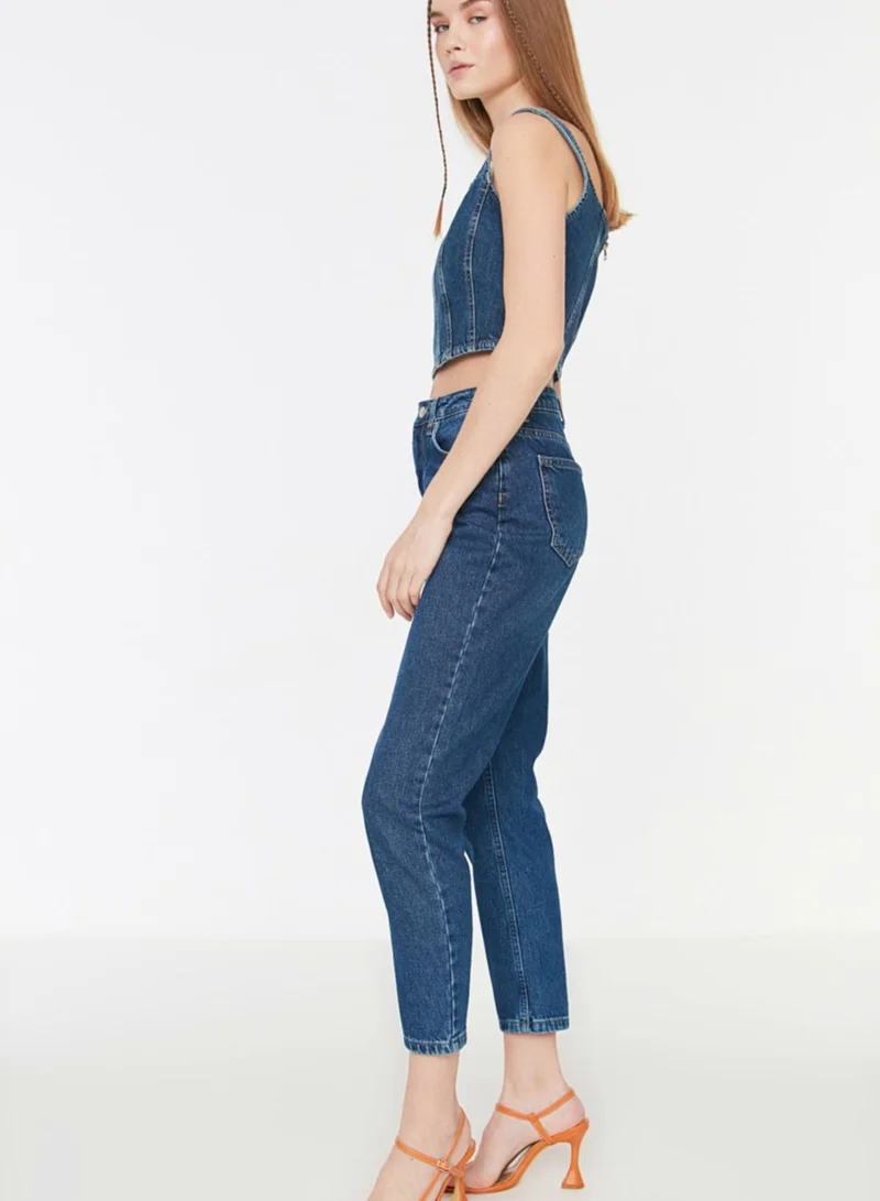 trendyol Mid Wash Cropped Jeans