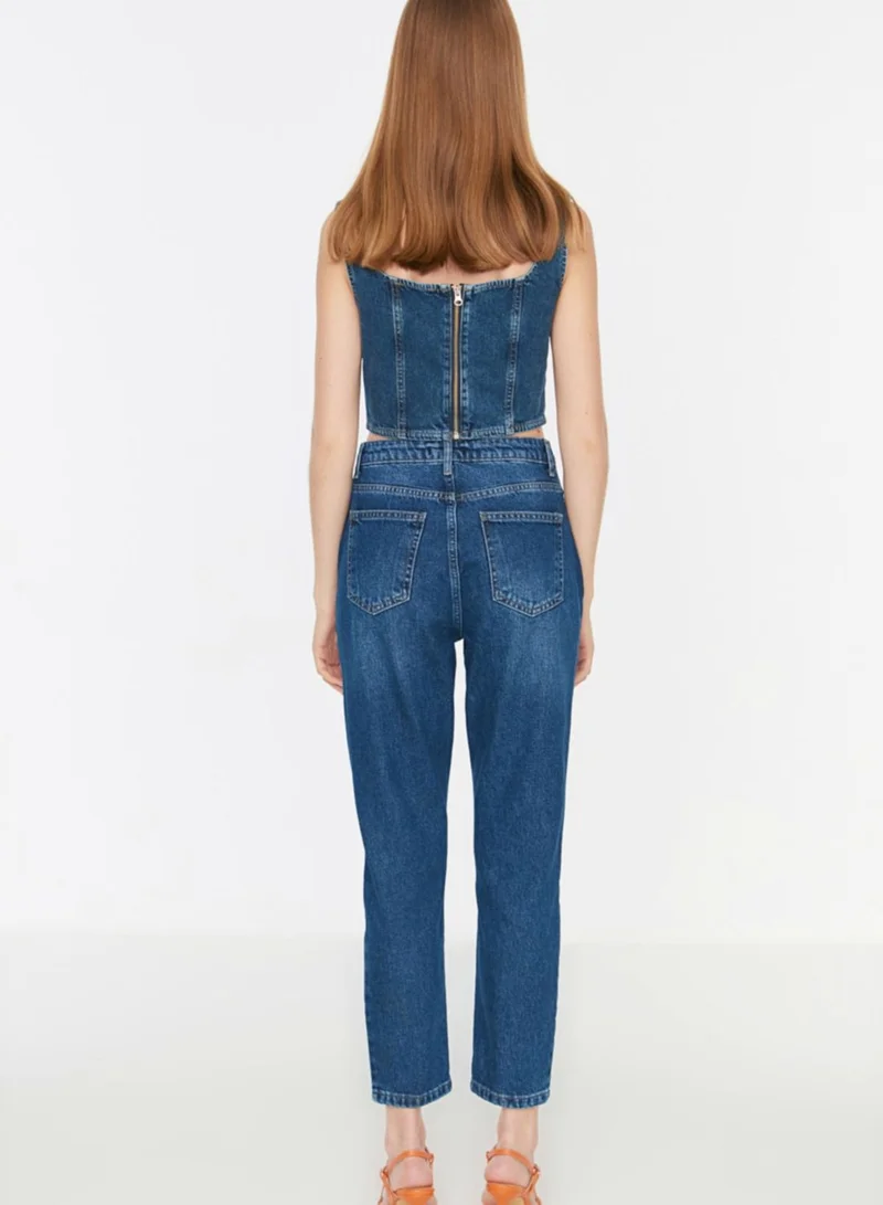 trendyol Mid Wash Cropped Jeans