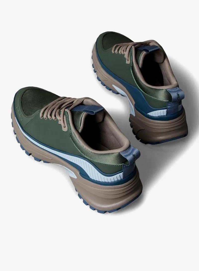 Calvin Klein Jeans Thyme/Taupe Smog Trailblazer Low Top Sneakers for Men | Best Price UAE