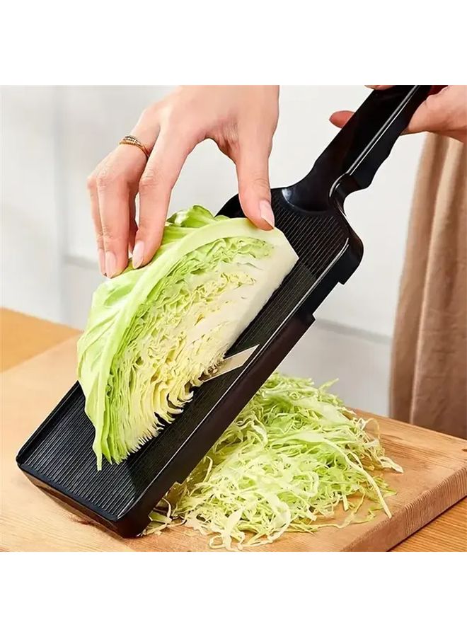 Black Manual Cabbage Shredder Slicer Adjustable Thickness Control Multi Functional Vegetable Chopper - Image 1