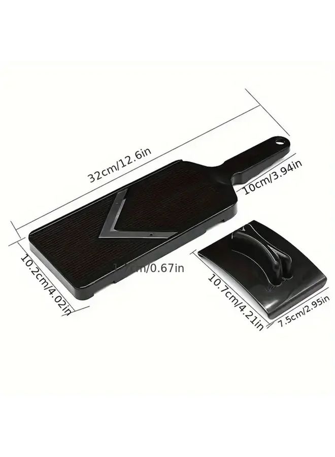 Black Manual Cabbage Shredder Slicer Adjustable Thickness Control Multi Functional Vegetable Chopper - Image 3